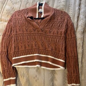 Universal Thread Rust Knit Cowl Neck Sweater